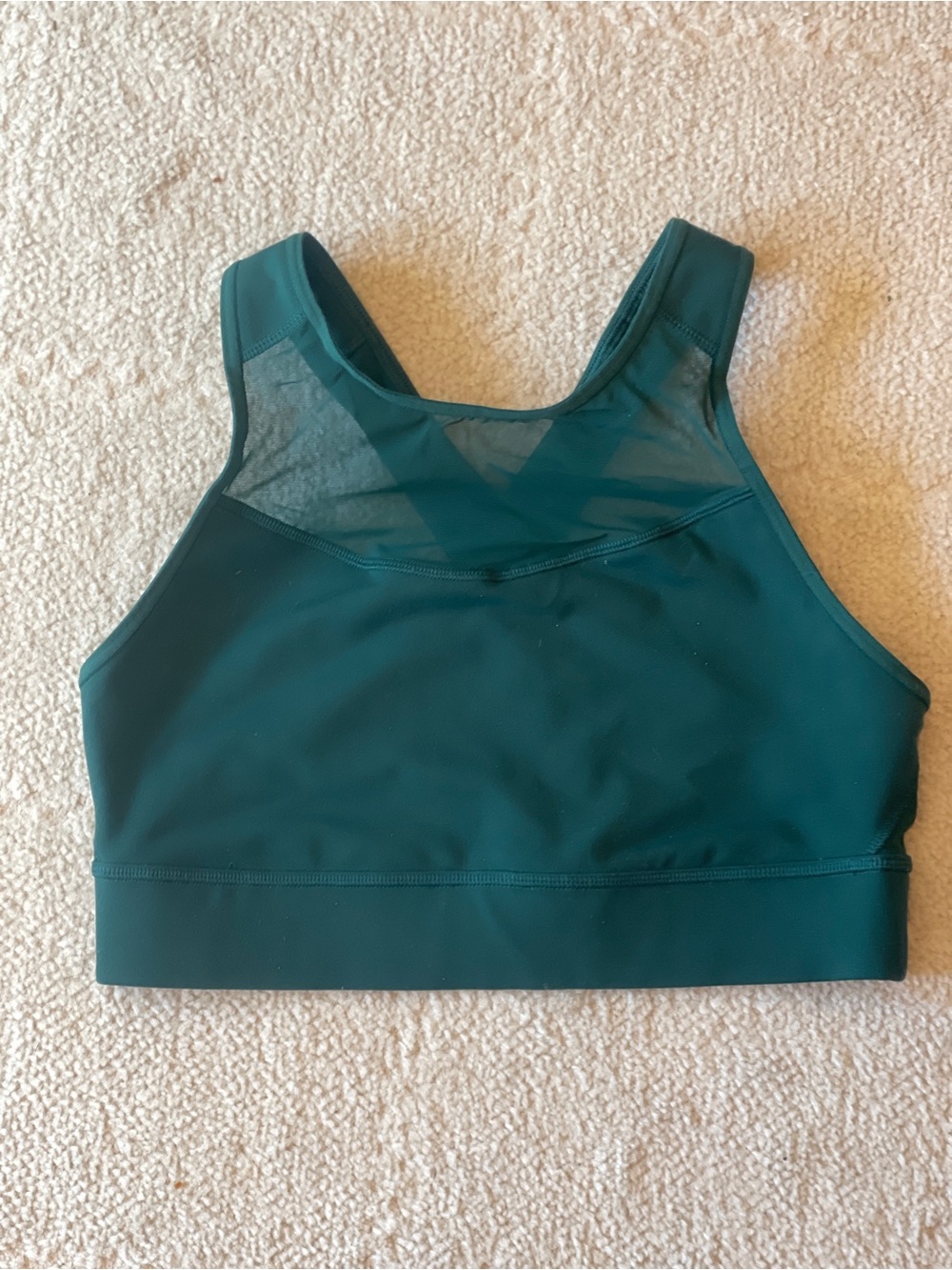 Old Navy Deep Teal High-Neck Mesh Sports Bra